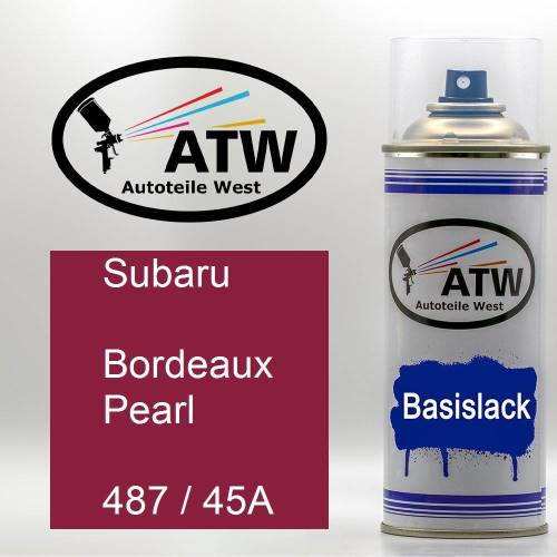 Subaru, Bordeaux Pearl, 487 / 45A: 400ml Sprühdose, von ATW Autoteile West.